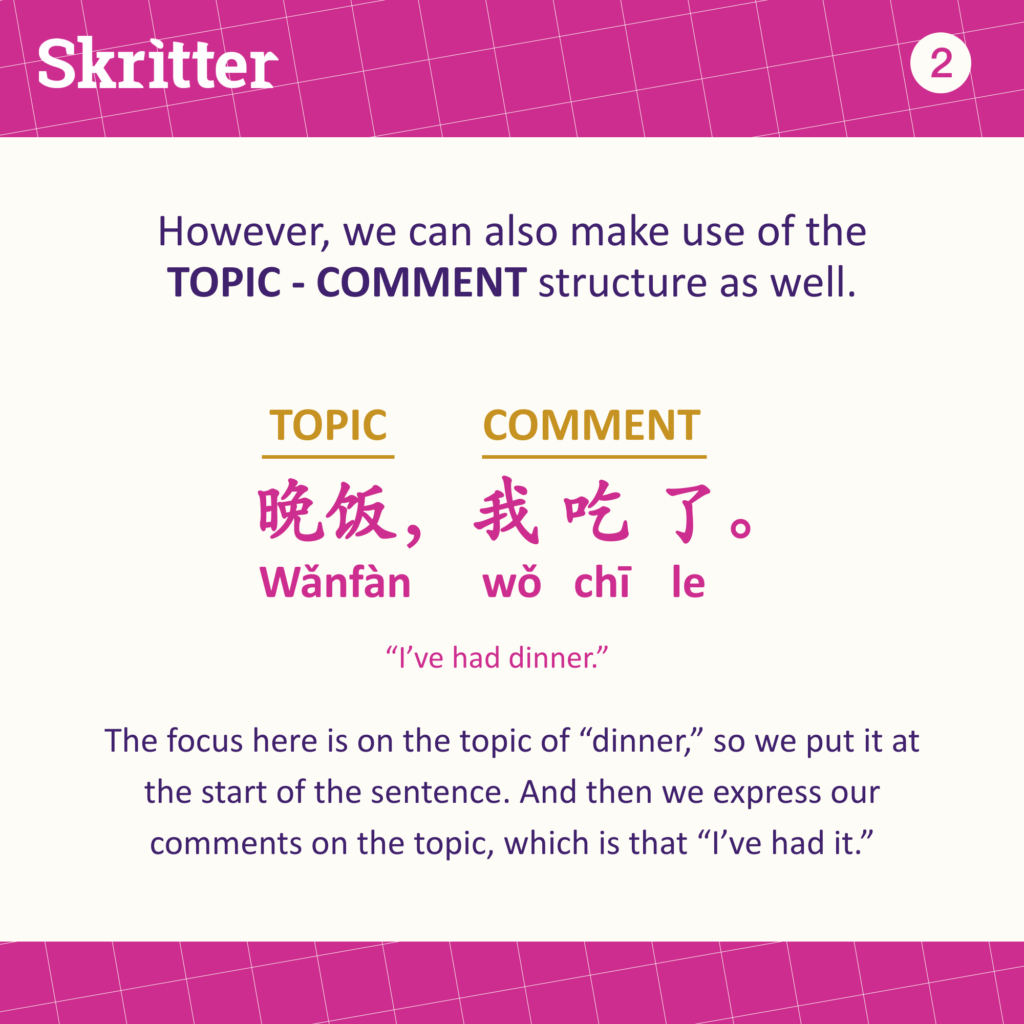 Topic Comment Sentences In Chinese