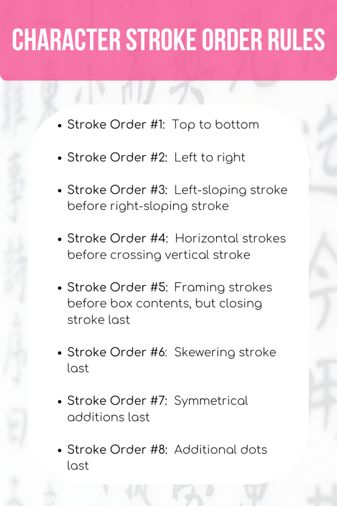 chinese character stroke order